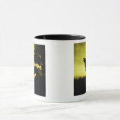 Silhouette van wolvenhowling mok (Midden)