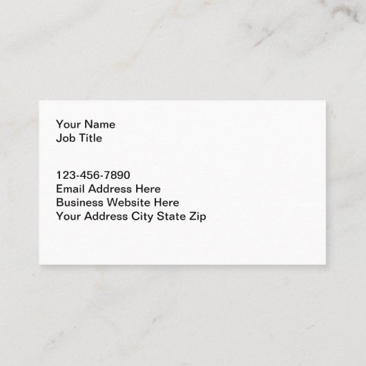 silhouette Visitekaartjes design (Achterkant)