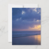 Silhouette Visser, Zonsondergang en Oceaan Dank u Bedankkaart (Achterkant)