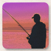 Silhouette Vist op Onderzetters voor zonnedigitale (Voorkant)