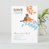 Silhouette Vogels Save the Date (Staand voorkant)