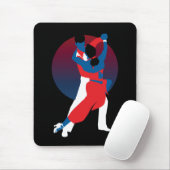 Silhouette voor rood en blauw dansen - Tango-danse Muismat (Met muis)