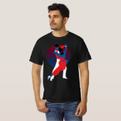 Silhouette voor rood en blauw dansen - Tango-danse T-shirt (Voorkant volledig)