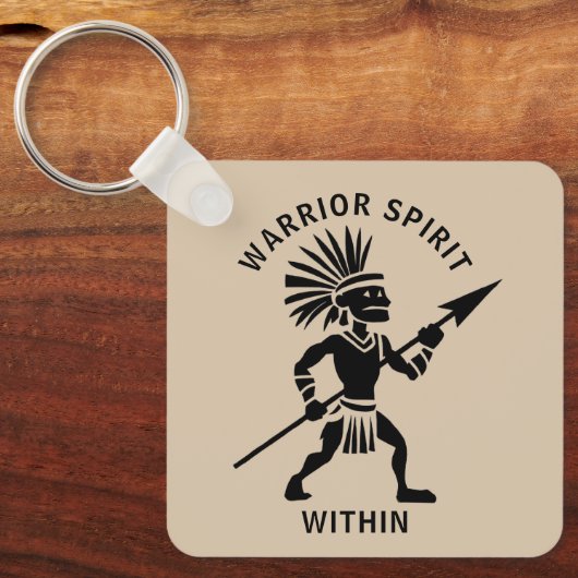 Silhouette Warrior Sleutelhanger (Voorkant)