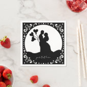 Silhouette Wedding Couple paper servkins Servet (Insitu)