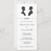  Silhouette Wedding Kaart (Voorkant)