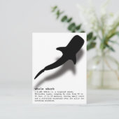 Silhouette Whale Shark met definitiestrand Briefkaart (Staand voorkant)