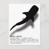 Silhouette Whale Shark met definitiestrand Briefkaart (Voorkant)