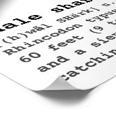 Silhouette Whale Shark met definitiestrand Poster (Hoek)