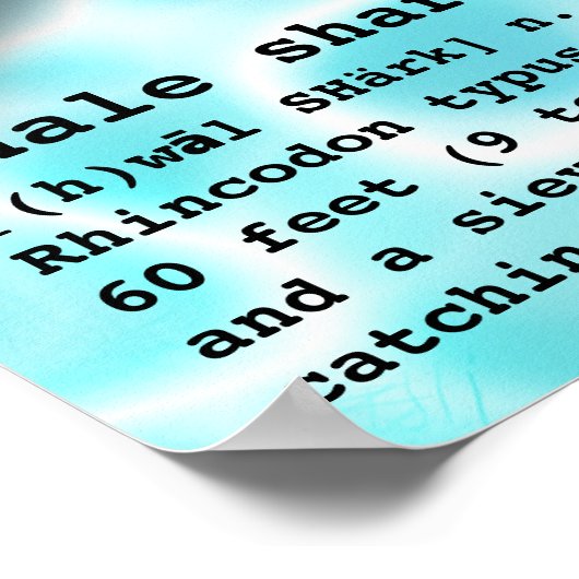 Silhouette Whale Shark met definitiestrand Poster (Hoek)