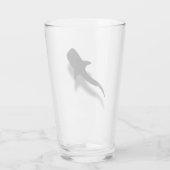Silhouette Whale Shark met Shadow Beach Glas (Achterkant)