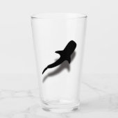 Silhouette Whale Shark met Shadow Beach Glas (Voorkant)