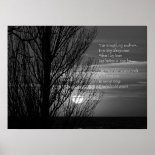 Silhouette Winter Tree-inspiratie Poster