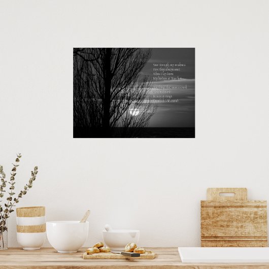 Silhouette Winter Tree-inspiratie Poster (Keuken)