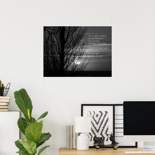 Silhouette Winter Tree-inspiratie Poster (Thuiskantoor)