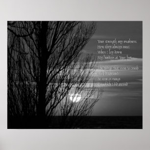 Silhouette Winter Tree-inspiratie Poster