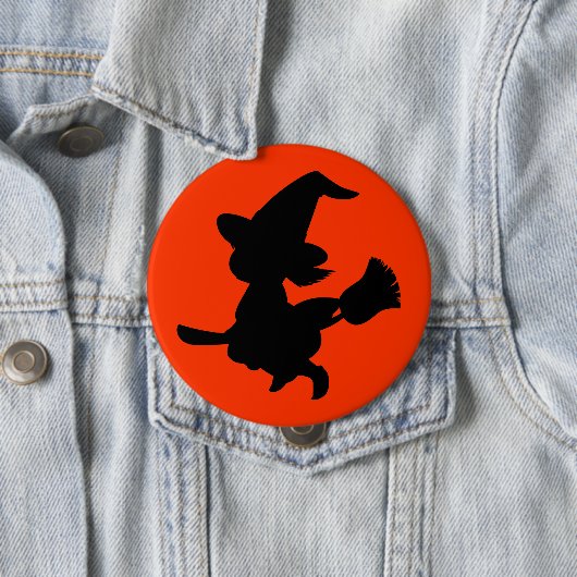 Silhouette Witch Button (In situ)