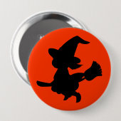 Silhouette Witch Button (Voorkant /achterkant)