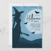 Silhouette Witch Halloween Party Uitnodiging (Voorkant)
