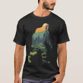 Silhouette with Scenic Forest Mountain Sunset gift T-shirt (Voorkant)