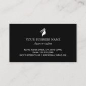 Silhouette Woman Face Gold Black White Stripes Visitekaartje (Achterkant)