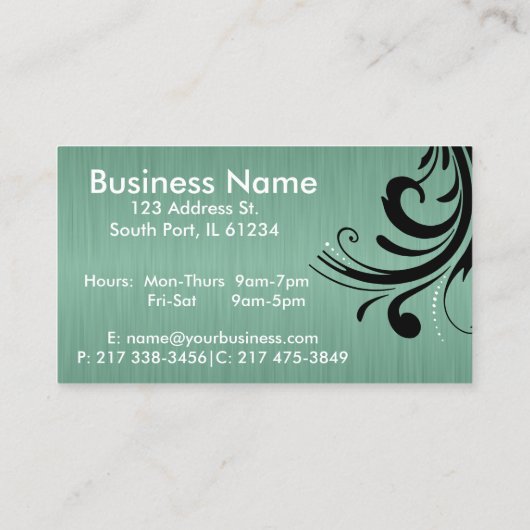 Silhouette Woman Hair Stylist Benoeming Afsprakenkaartje (Achterkant)