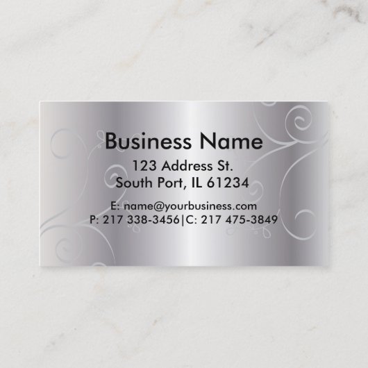 Silhouette Woman Hair Stylist Visitekaartje (Achterkant)