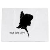  Silhouette Woman in Pet Personal Groot Cadeauzakje (Voorkant)