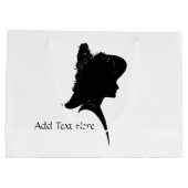  Silhouette Woman in Pet Personal Groot Cadeauzakje (Achterkant)