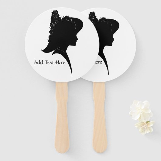 Silhouette Woman in Pet Personal Handwaaier (Voorkant en achterkant)