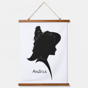 Silhouette Woman in Pet Personal Hangend Wandkleed