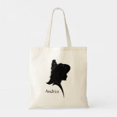  Silhouette Woman in Pet Personal Tote Bag (Achterkant)