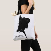  Silhouette Woman in Pet Personal Tote Bag (Dichtbij)