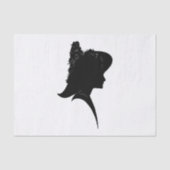 Silhouette Woman in Pet Tissuepapier (Voorkant)