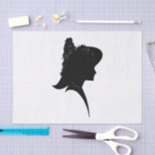 Silhouette Woman in Pet Tissuepapier (Craft)