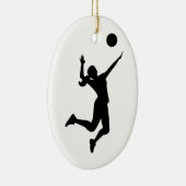 silhouette women's volleyball keramisch ornament (Rechts)