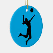 silhouette women's volleyball keramisch ornament (Rechts)