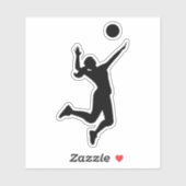 silhouette women's volleyball sticker (Vel)