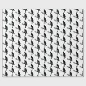 Silhouette Wrapping Paper van Mannelijke Tennis Pl Cadeaupapier (Vlak)