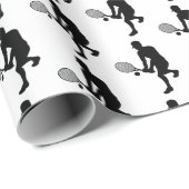 Silhouette Wrapping Paper van Mannelijke Tennis Pl Cadeaupapier (Rol Hoek)
