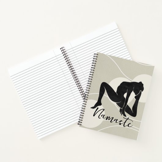 Silhouette yoga meditation journal namaste zen notitieboek (Binnen)