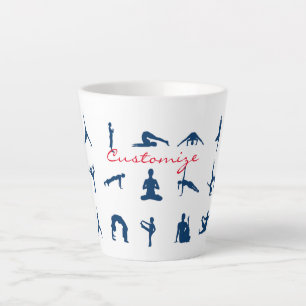 Silhouette Yoga Oefeningen Thunder_Cove Latte Mok