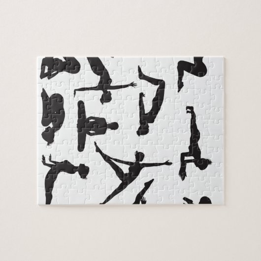 Silhouette Yoga pose Legpuzzel (Horizontaal)