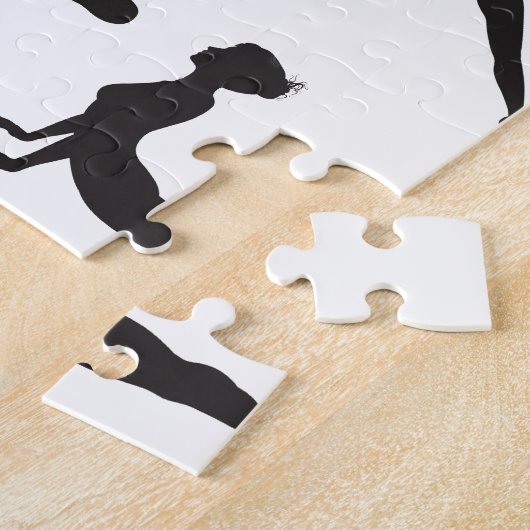 Silhouette Yoga pose Legpuzzel (Zijkant)