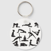 Silhouette Yoga pose Sleutelhanger (Voorkant)