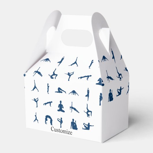 Silhouette Yoga Poses Thunder_Cove Bedankdoosjes (Voorkant Zijde)