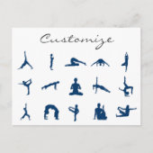 Silhouette Yoga Poses Thunder_Cove Briefkaart (Voorkant)