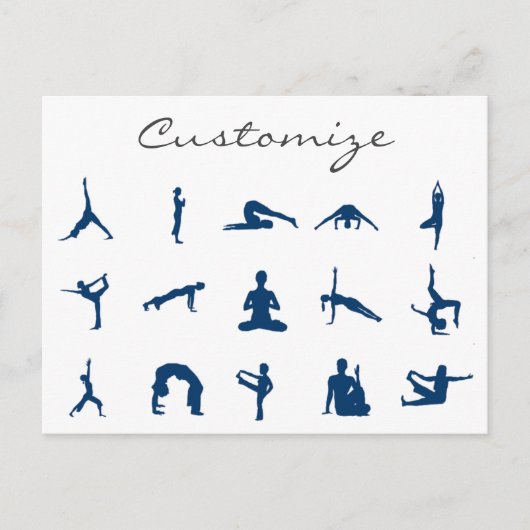 Silhouette Yoga Poses Thunder_Cove Briefkaart (Voorkant)