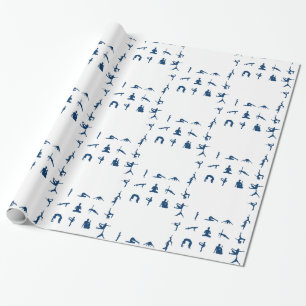 Silhouette Yoga Poses Thunder_Cove Cadeaupapier