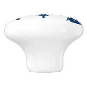 Silhouette Yoga Poses Thunder_Cove Keramische Knop (Zijkant)